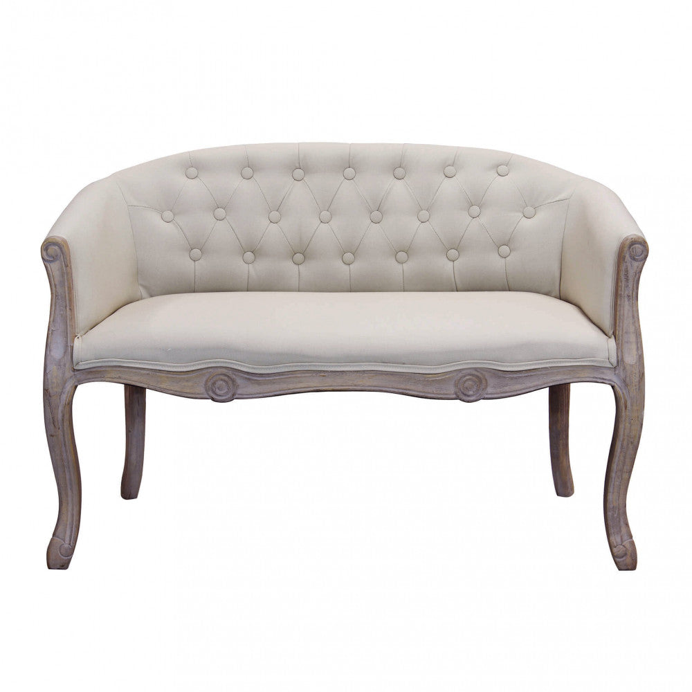 Divano Coleman by Albert in tessuto colore beige, design elegante e compatto