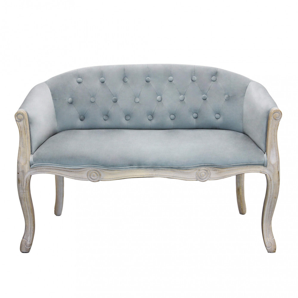Divano Coleman by Albert in velluto colore grigio, design elegante e compatto
