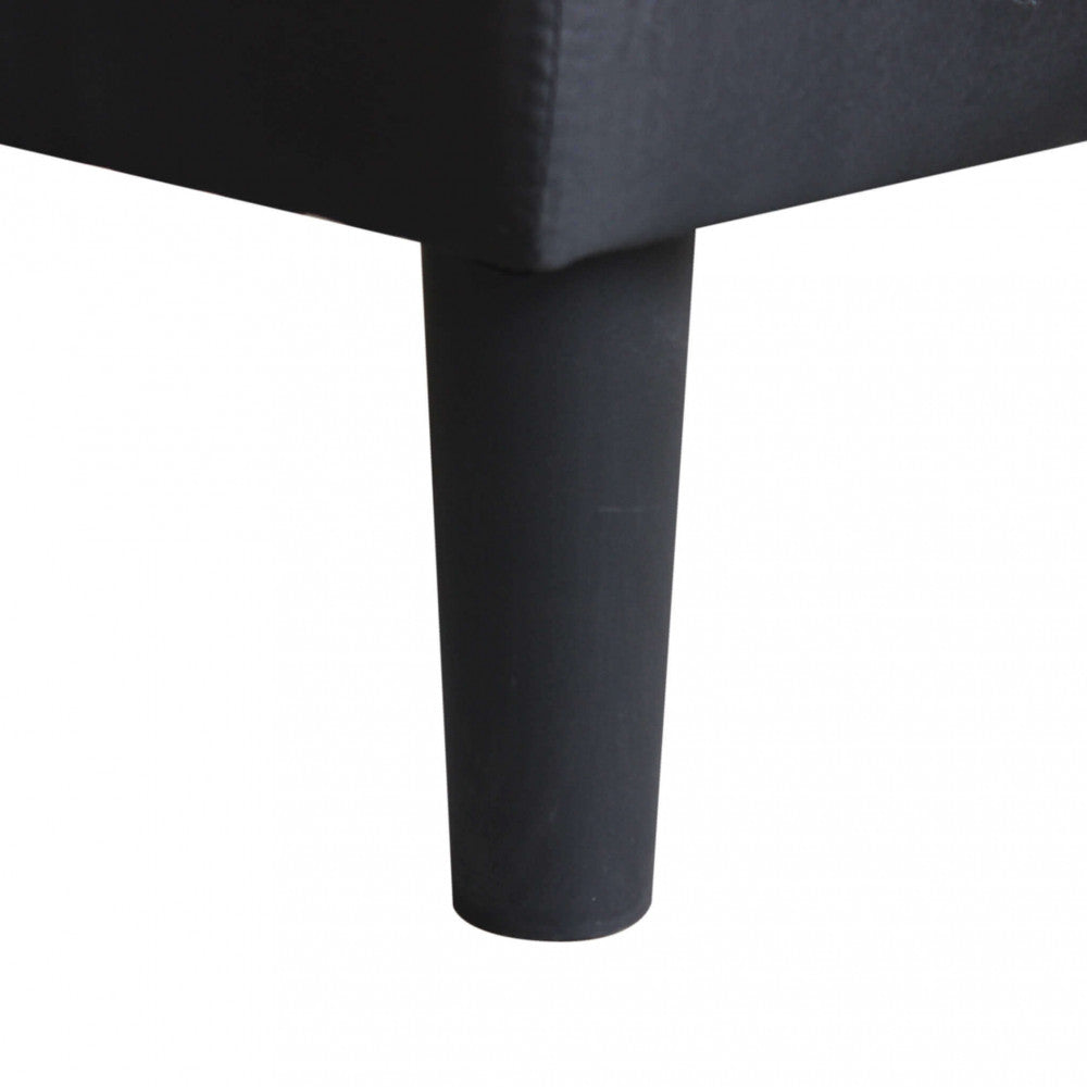 Dettaglio tessuto grigio melange e struttura del divano letto dettaglio piedi Alvin by Albert