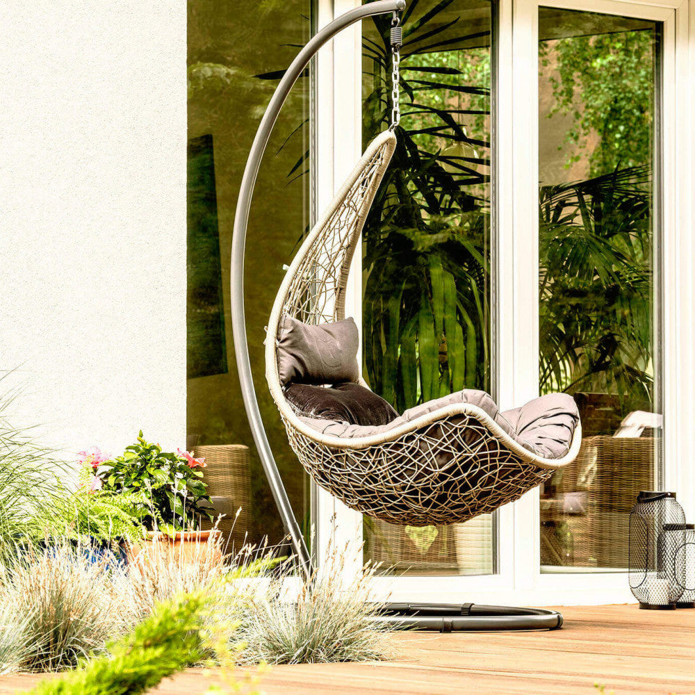 Dondolo Ponza con Seduta in Wicker Naturale - WI806921-NAT - foto 6