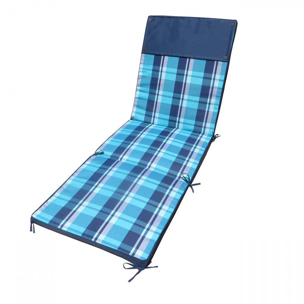 CUSCINO REAL LETTINO QUADRI BLU