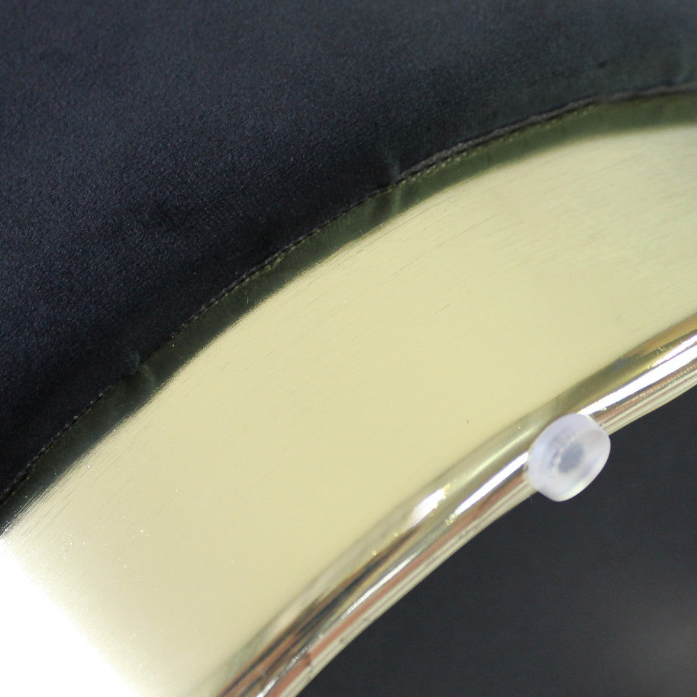 POUF CONTENITORE ROTONDO IN VELLUTO NERO