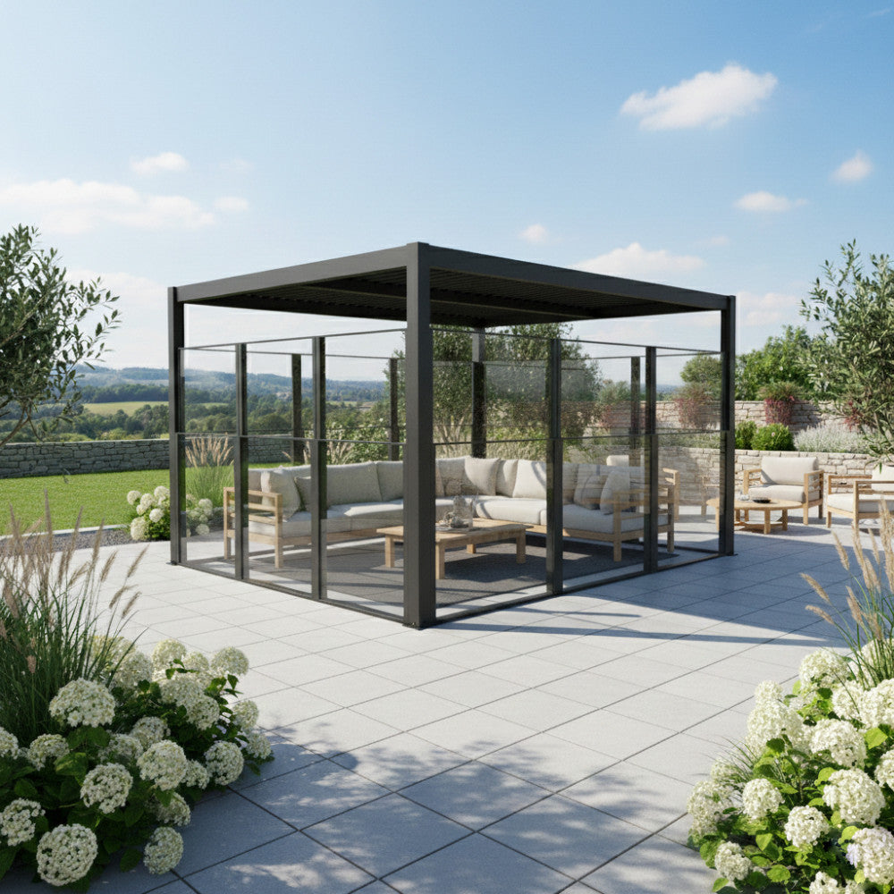 Frangivento in Vetro Elevabile per Pergola Bioclimatica - GA802193 - foto 6