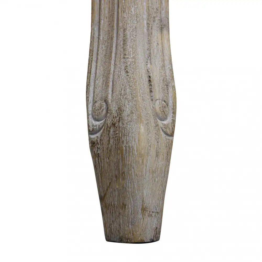 Lavorazione Gambe intarsiate nel legno della Panca da camera in velluto rosa 110 cm con struttura in legno