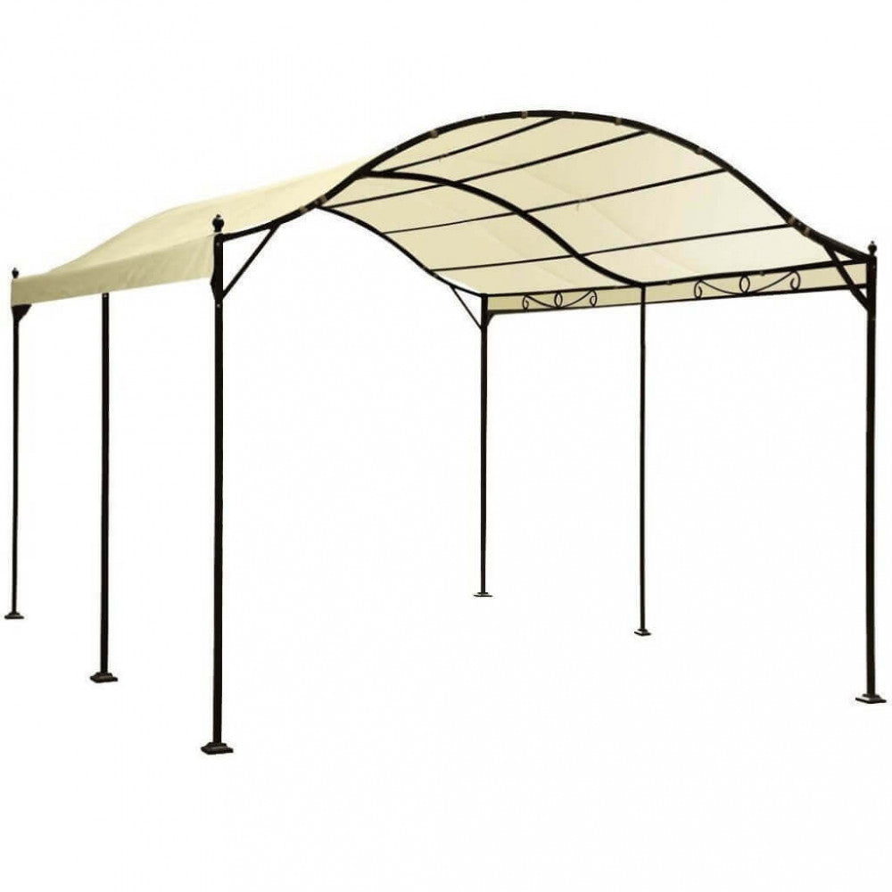 Vista laterale del gazebo Cosma GA802016 a sei montanti