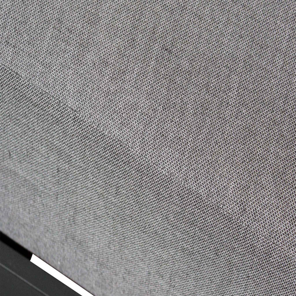 Texture del tessuto grigio sfoderabile dei cuscini del gazebo letto.
