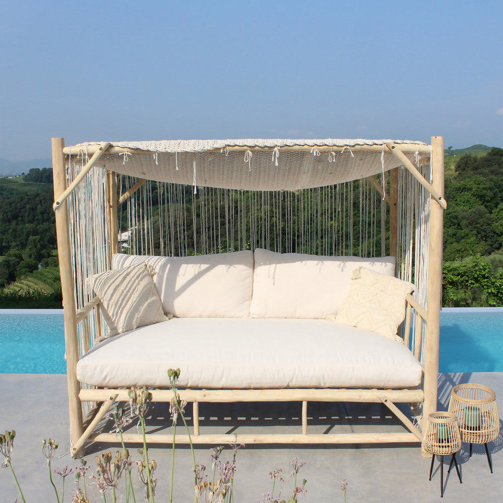 Gazebo Letto Cambrige in Teak con Cuscini 2 Posti - TE804324 - foto 6