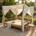 Gazebo Letto Seoul in Teak con Cuscini 2 Posti - TE804339