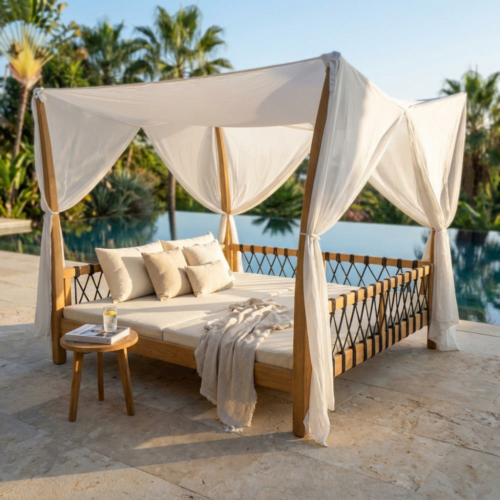 Gazebo Letto Seoul in Teak con Cuscini 2 Posti - TE804339 - foto 2