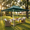 Gazebo pieghevole Cosma Modello GA802079-VRD verde bosco allestito in giardino