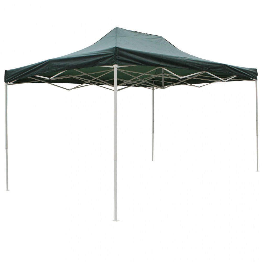 Vista laterale del gazebo Cosma Modello GA802079-VRD con copertura verde