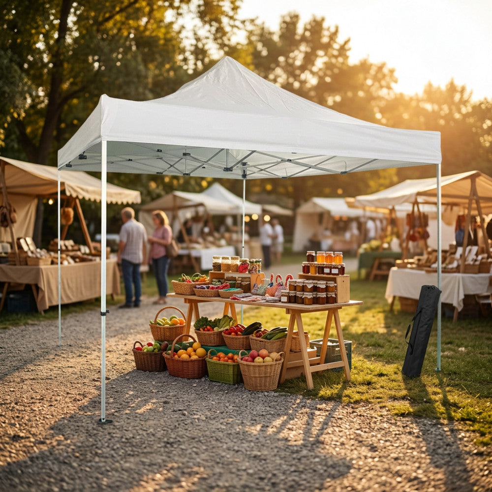 Gazebo pieghevole Cosma avorio con struttura in alluminio