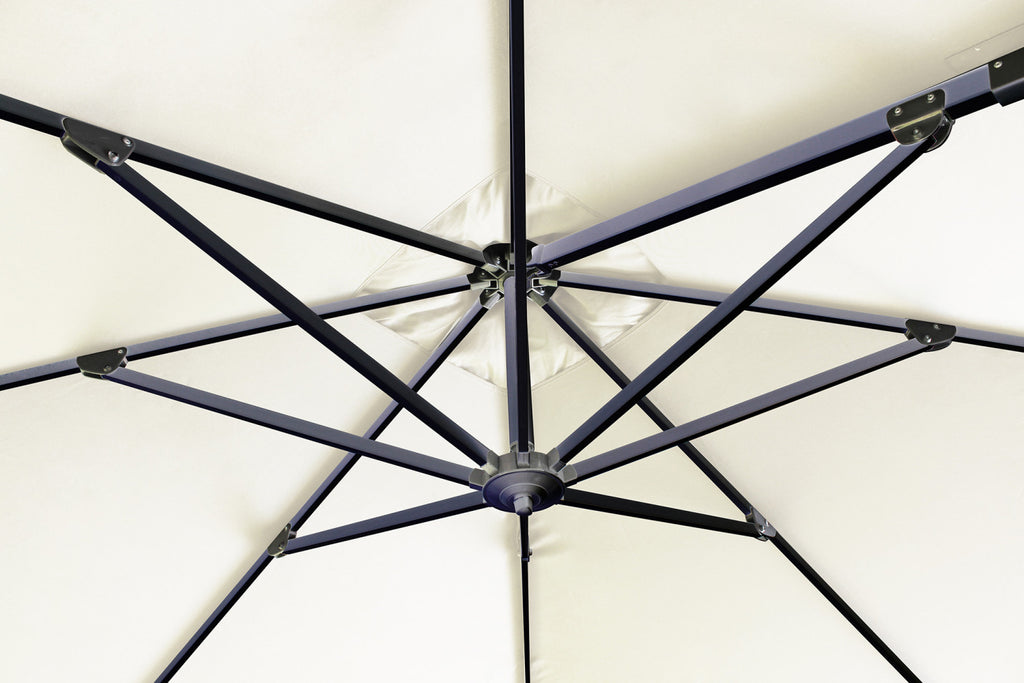 Ombrellone da Giardino Darwin: Palo Antracite e Telo Ecrù 3x3