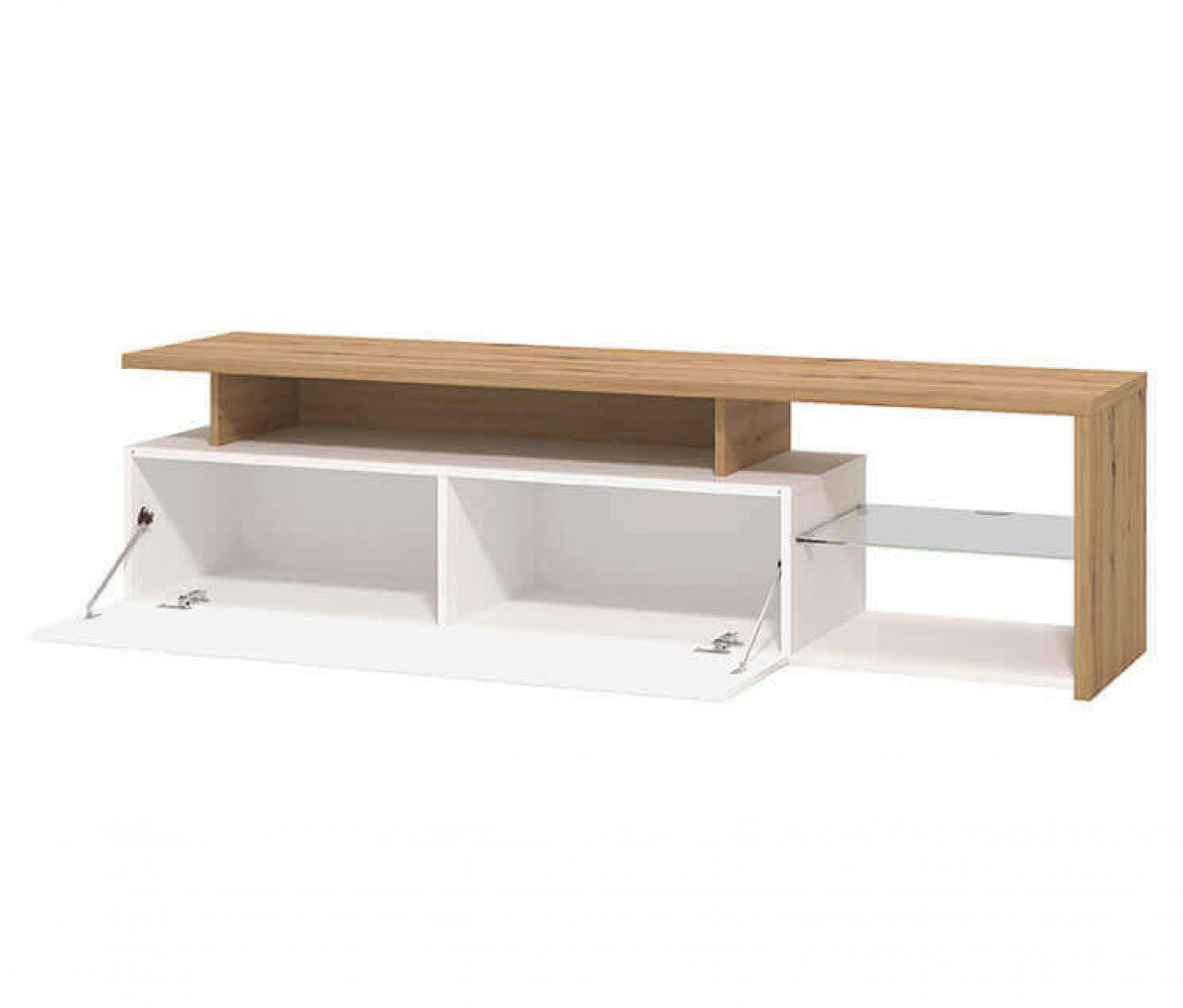 PORTATV ARCTIC BIANCO, ROVERE ARTIGIANO E BIANCO GLOSS