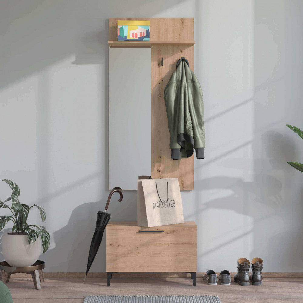 Interni e vani contenitivi del mobile ingresso Terni by Albert per appendere e riporre