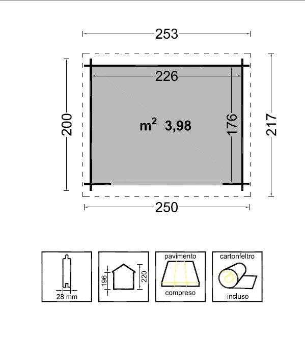 CASETTA NINA CM 250X200