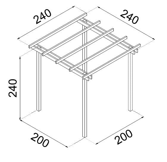 PERGOLA AUTOPORTANTE 240x240