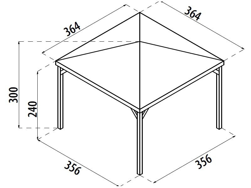 GAZEBO ISCHIA 360X360 SENZA GRIGLIATI