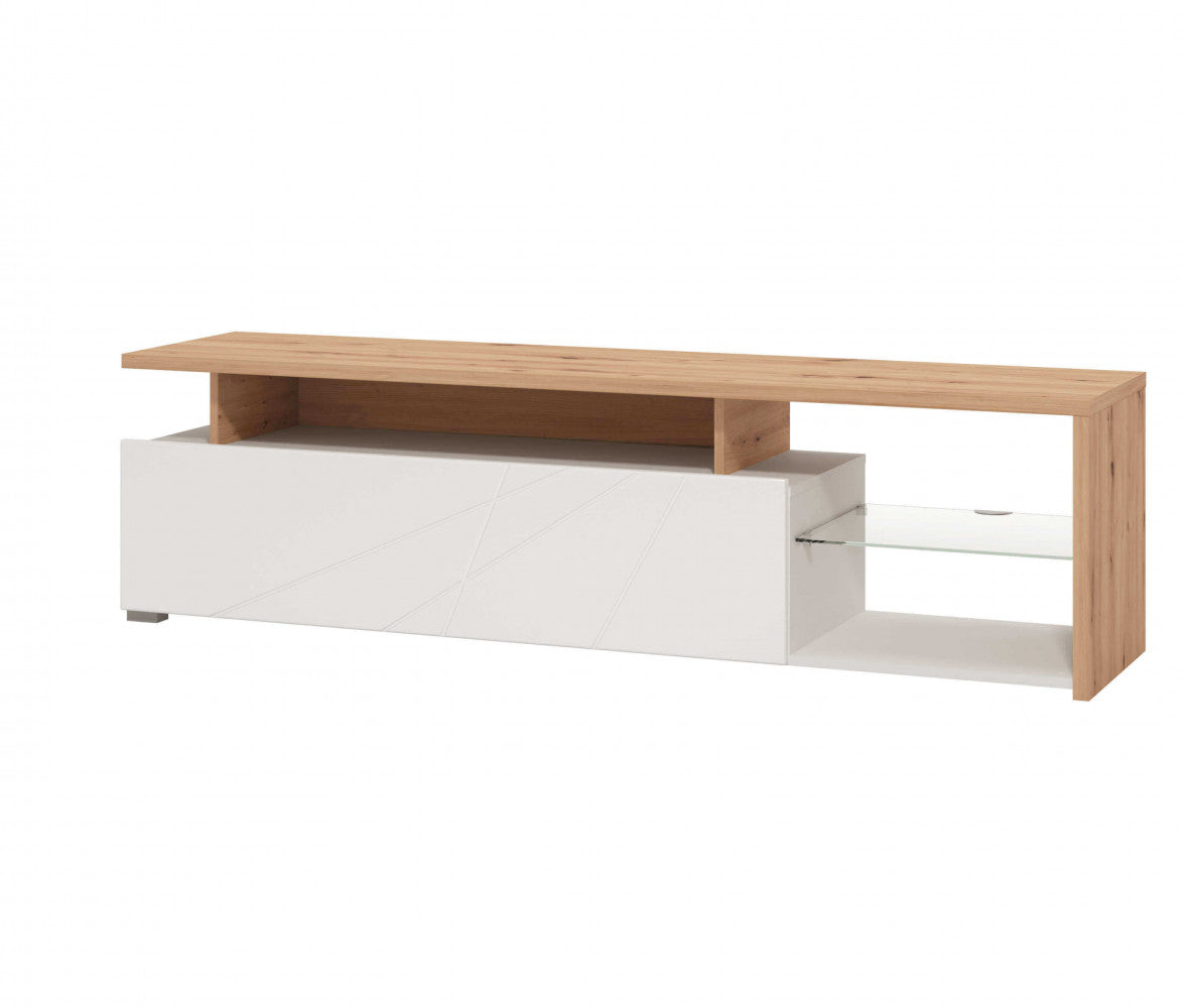 PORTATV ARCTIC BIANCO, ROVERE ARTIGIANO E BIANCO GLOSS