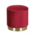 POUF CONTENITORE ROTONDO IN VELLUTO BORDEAUX