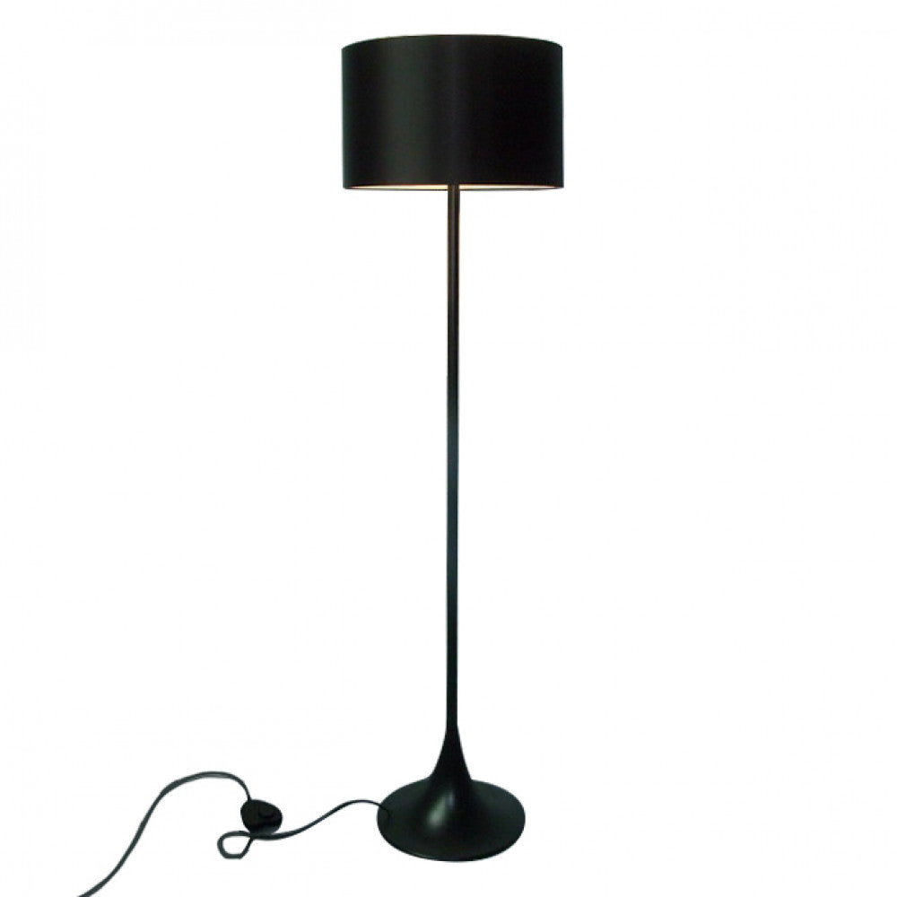 lampada a stelo lyra nera design moderno metallo soggiorno