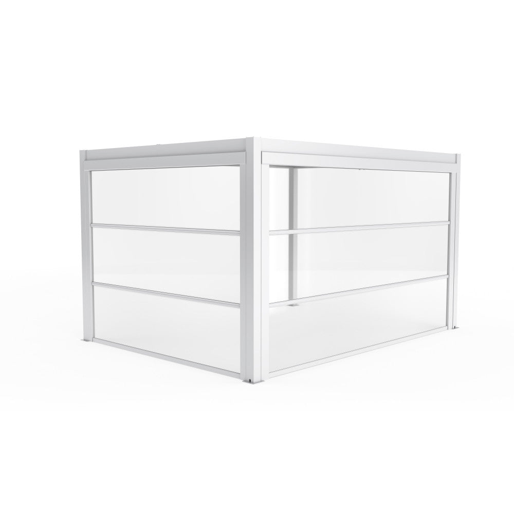 Laterale in PVC Trasparente Bianco per Pergola Lato 4 m - GA802190-BIAN - foto 4