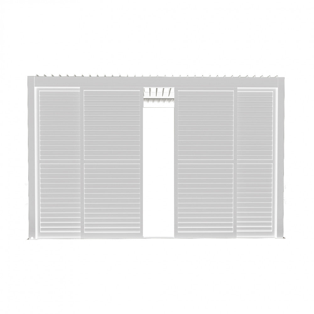 Laterale scorrevole a lamelle orientabili per pergola bioclimatica 4m bianco by Albert