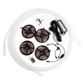 Kit LED per pergola bioclimatica 3x3 by Albert, luce calda con 4 strisce, alimentatore e telecomando
