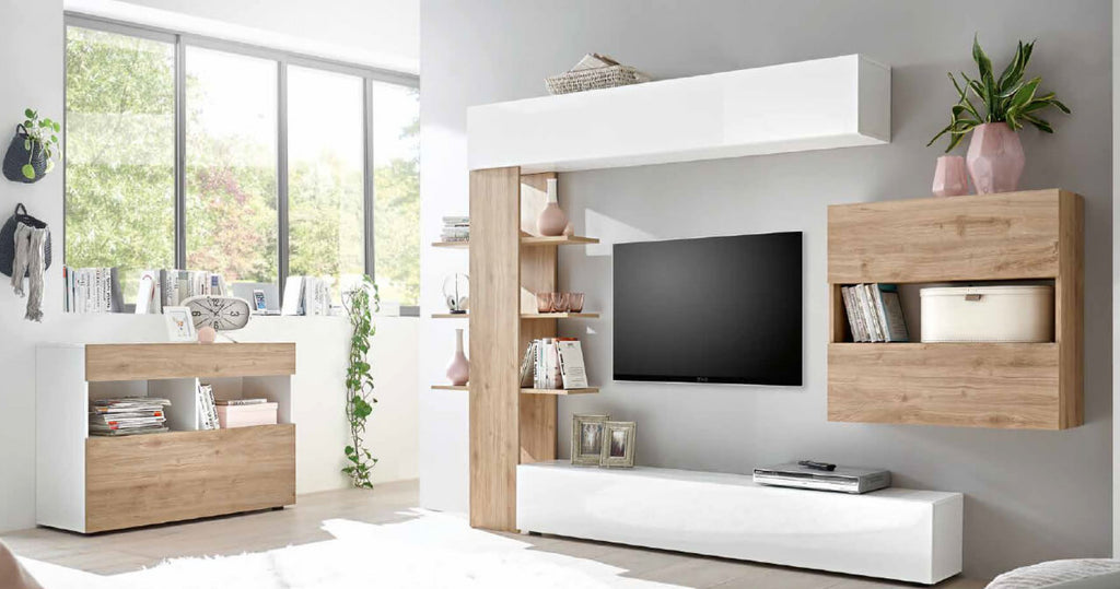 SOGGIORNO COMP. 2 BIANCO LUCIDO/CADIZ ENEA