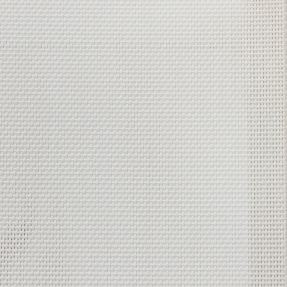 Dettaglio della texture intrecciata del textilene bianco di alta qualità.
