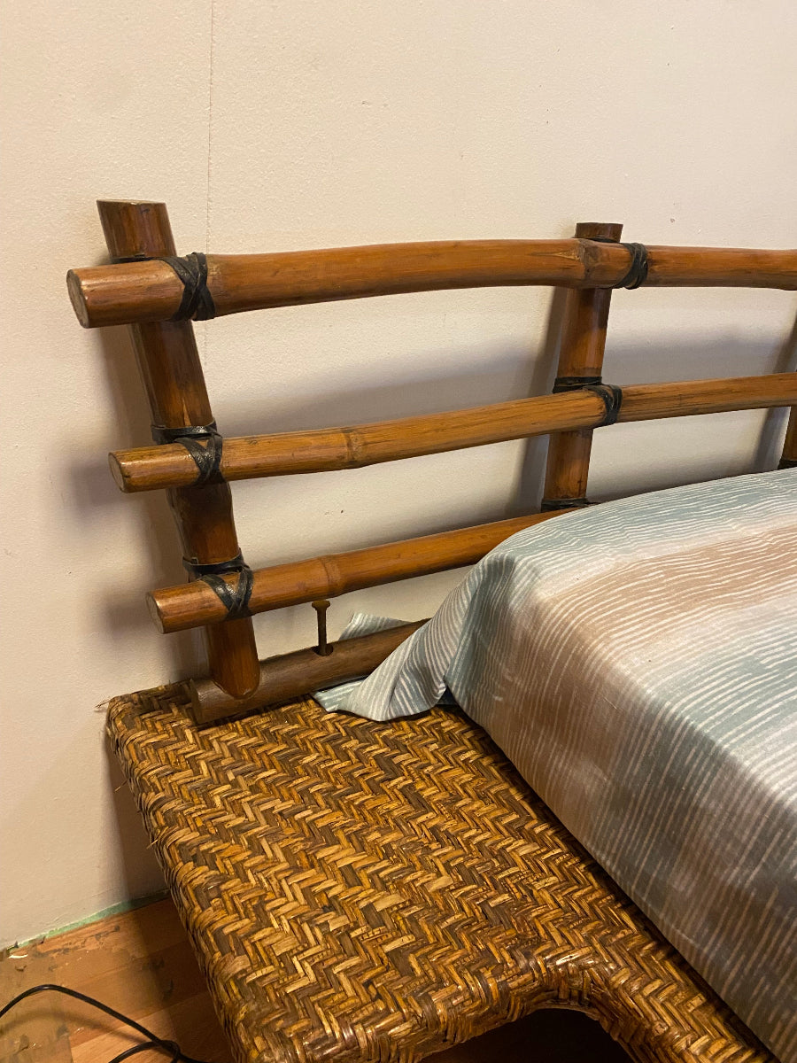 Letto singolo in bambù naturale