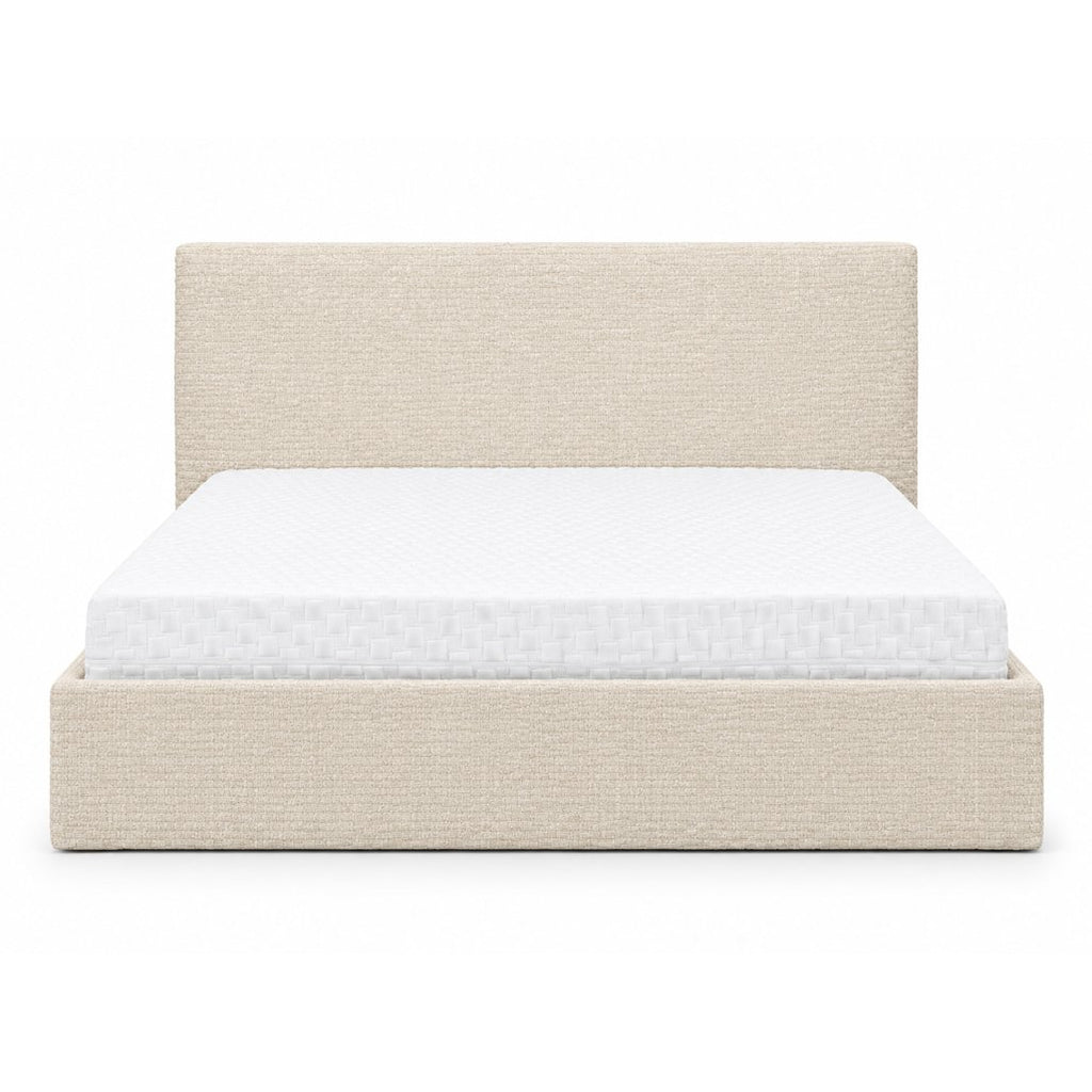 Letto imbottito Semplice 140x200 cm beige con contenitore - NN-SEM-FUR-BED-BEI-590 - foto 6