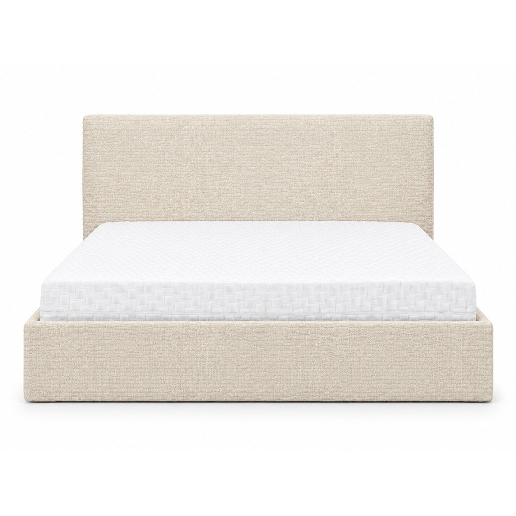 Letto imbottito Semplice 160x200 cm beige con contenitore - NN-SEM-FUR-BED-BEI-591 - foto 6