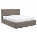 Letto imbottito Semplice 160x200 cm beige scuro con contenitore - NN-SEM-FUR-BED-DARBEI-594