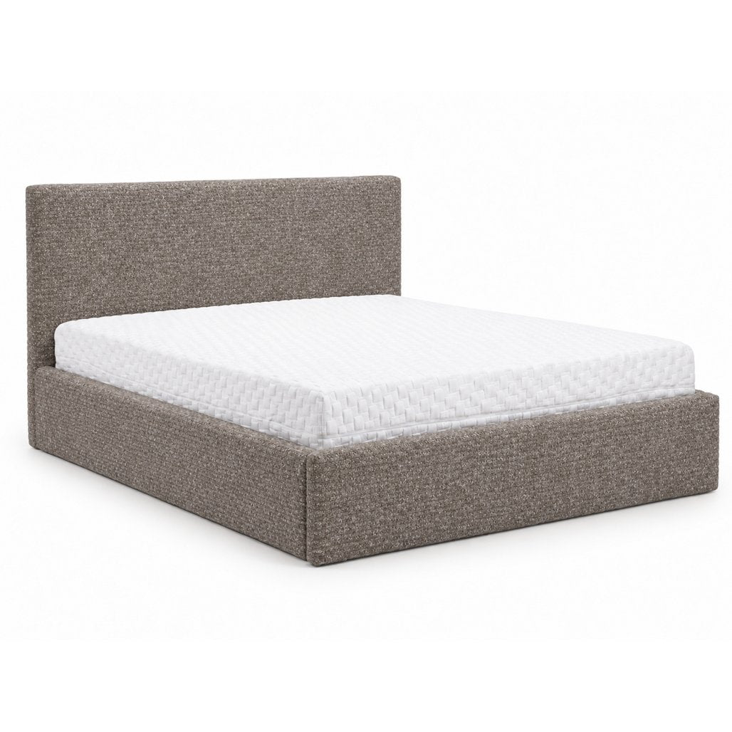 Letto imbottito Semplice 160x200 cm beige scuro con contenitore - NN-SEM-FUR-BED-DARBEI-594