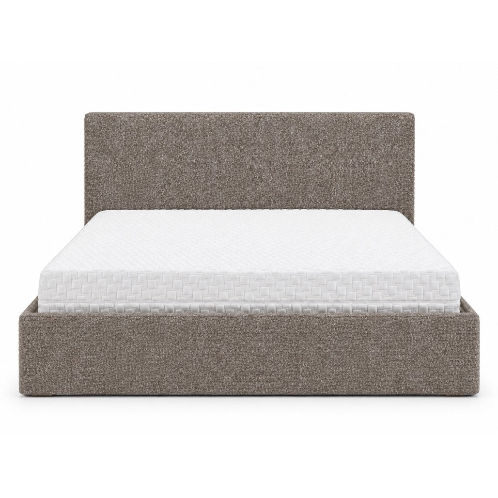 Letto imbottito Semplice 160x200 cm beige scuro con contenitore - NN-SEM-FUR-BED-DARBEI-594 - foto 5