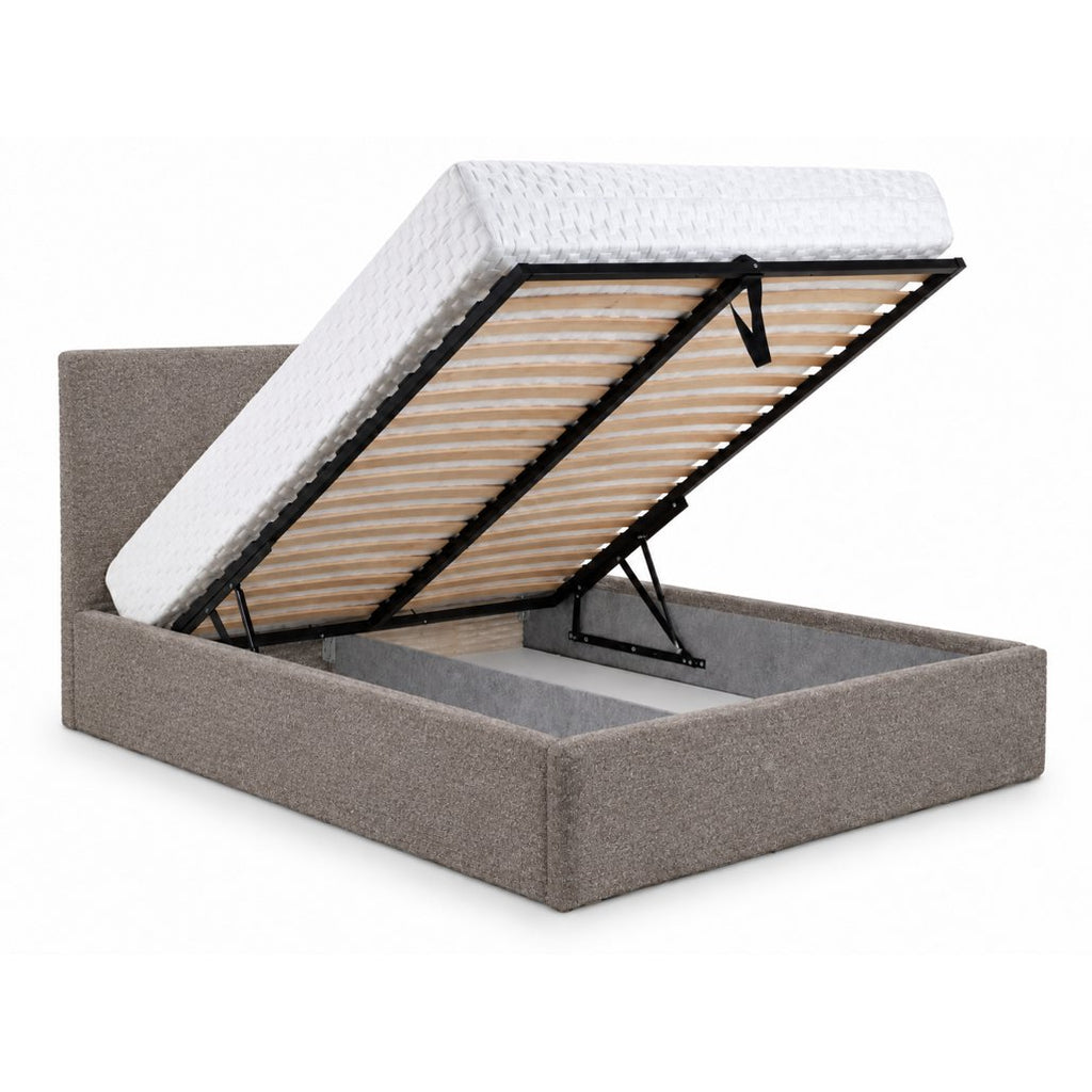 Letto imbottito Semplice 160x200 cm beige scuro con contenitore - NN-SEM-FUR-BED-DARBEI-594 - foto 7