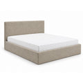 Letto imbottito Semplice 160x200 cm grigio beige con contenitore - NN-SEM-FUR-BED-GREBEI-597