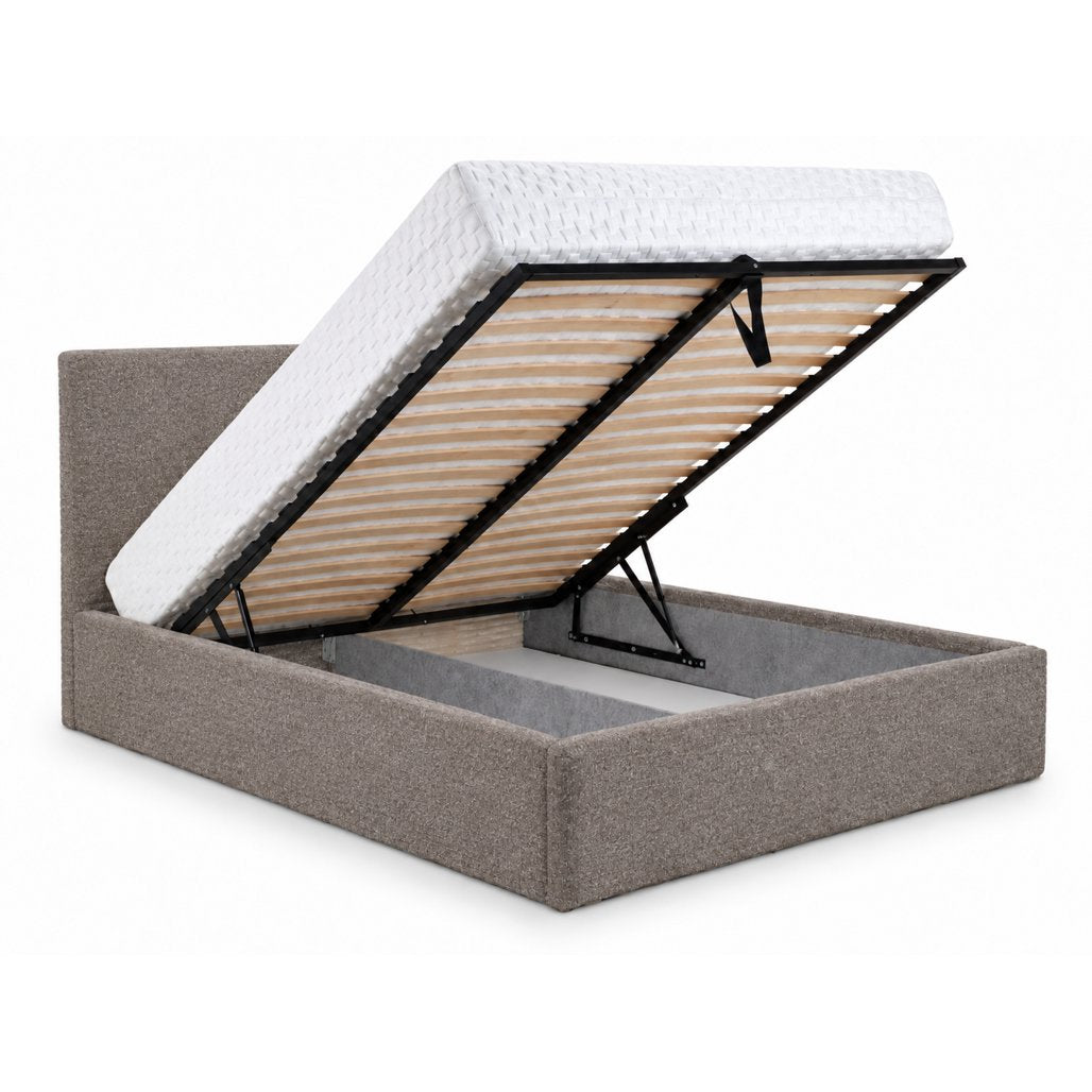 Letto imbottito Semplice 180x200 cm beige scuro con contenitore - NN-SEM-FUR-BED-DARBEI-595 - foto 7