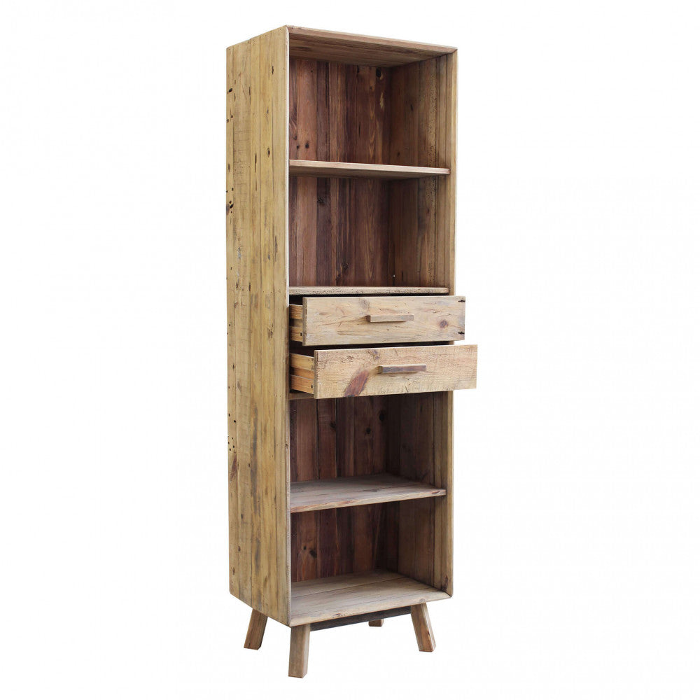 Prospettiva angolata della libreria Collin con cassetti aperti, isolata su sfondo bianco.