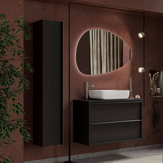 438986-S92 BAGNO SOSPESO CM 92 NERO BRUCIATO FRANCESCO