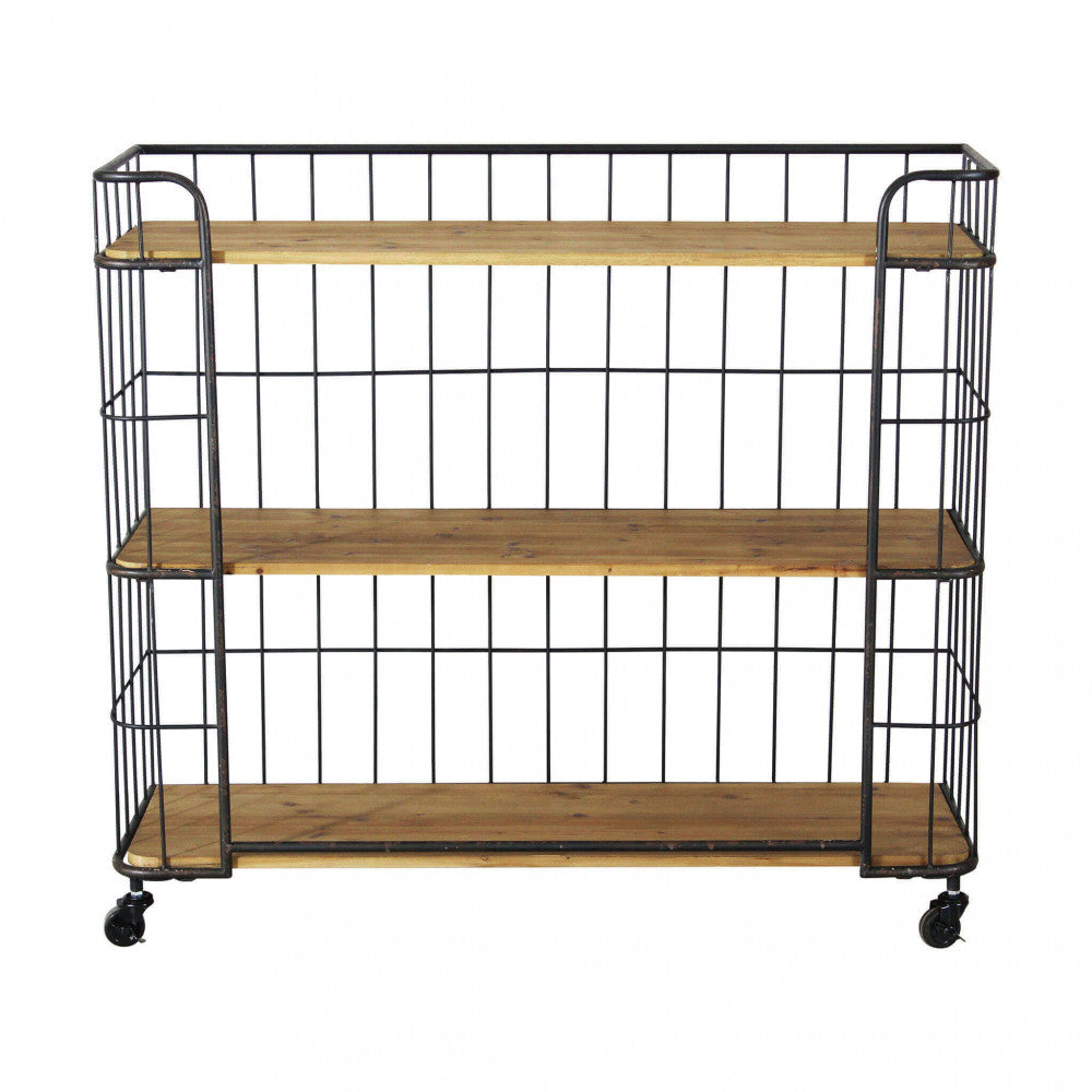 Mobile libreria Alban in truciolare bilaminato colore marrone | Albert Stock