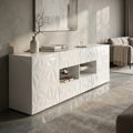 Mobile Andrea 2 Ante e 4 Cassetti Bianco Lucido - ML802464