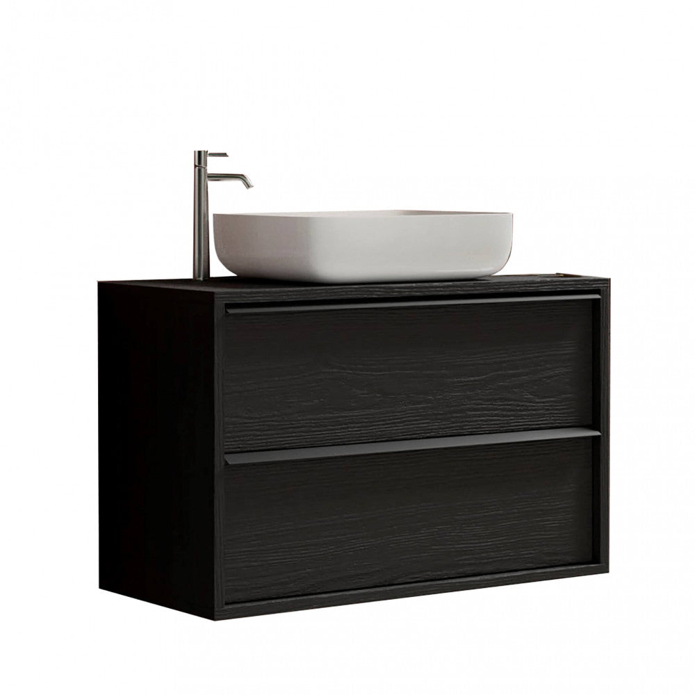 Mobile Bagno Sospeso Francesco 92 cm Nero Bruciato - ML802414 - foto 3
