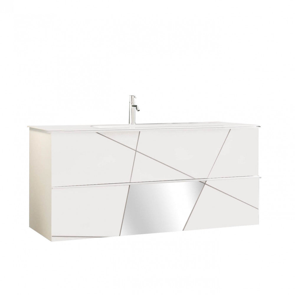 Mobile Bagno Sospeso Leonardo 100 cm Bianco Lucido - ML802420 - foto 3