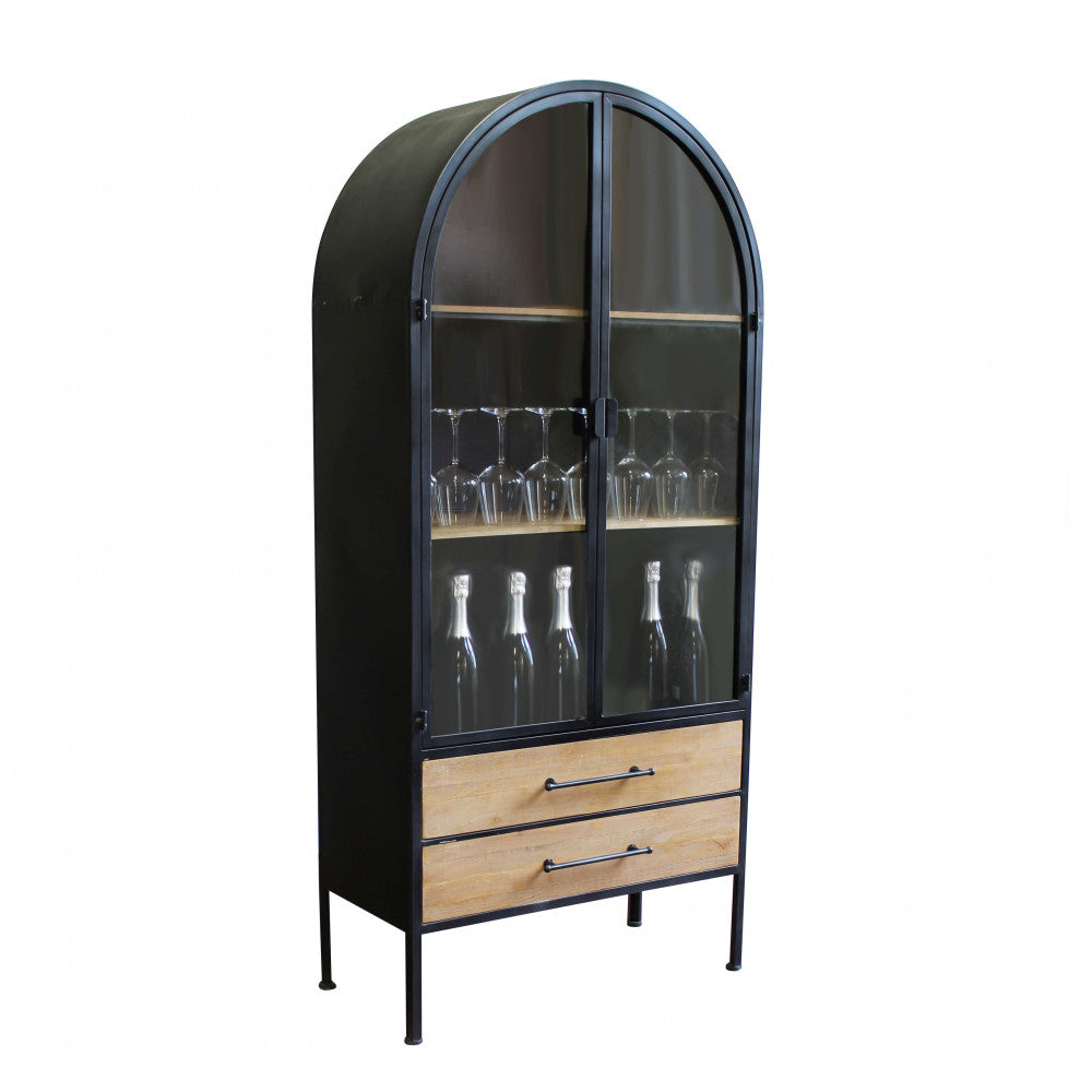 Credenza moderna Mobile Chadwick per soggiorno e sala da pranzo, con ampio spazio di archiviazione | Albert Stock