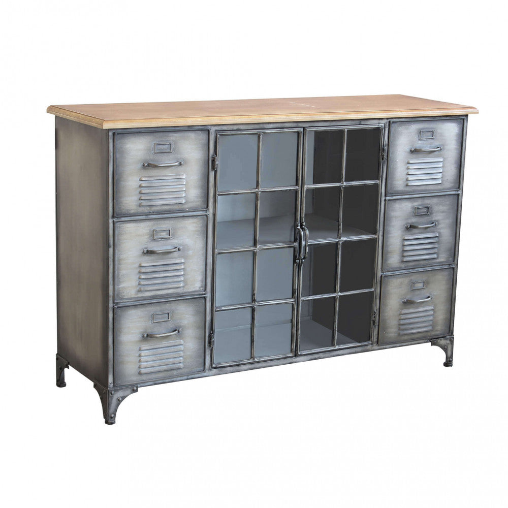 Credenza moderna Mobile Ernest con ampio spazio di archiviazione, ideale per soggiorno o sala da pranzo | Albert Stock