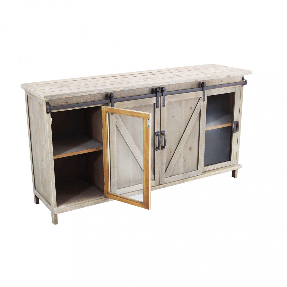 Dettaglio del Mobile Ethan, un arredo robusto in legno e metallo con design contemporaneo | Albert Stock