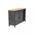 Mobile Gabriel credenza in legno marrone e struttura in acciaio grigio, stile industriale con ante scorrevoli | Albert Stock