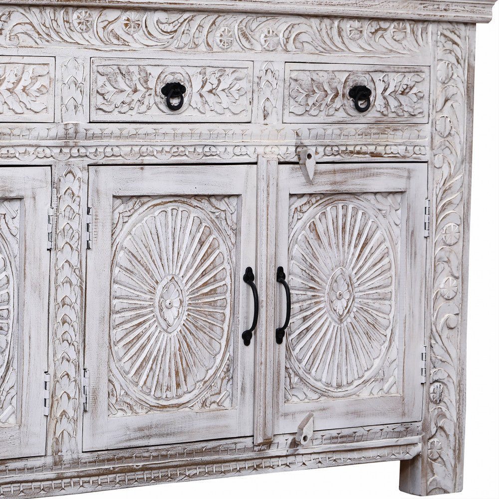 Mobile Harrison 4 Ante e 4 Cassetti in Mango Bianco - MO807382 - foto 4